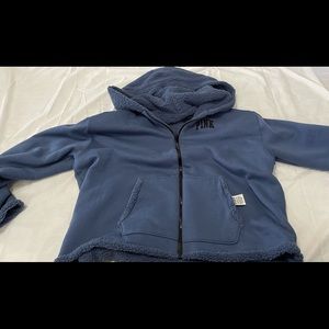 Victoria Secret Pink Reversible Sherpa Hoodie XL